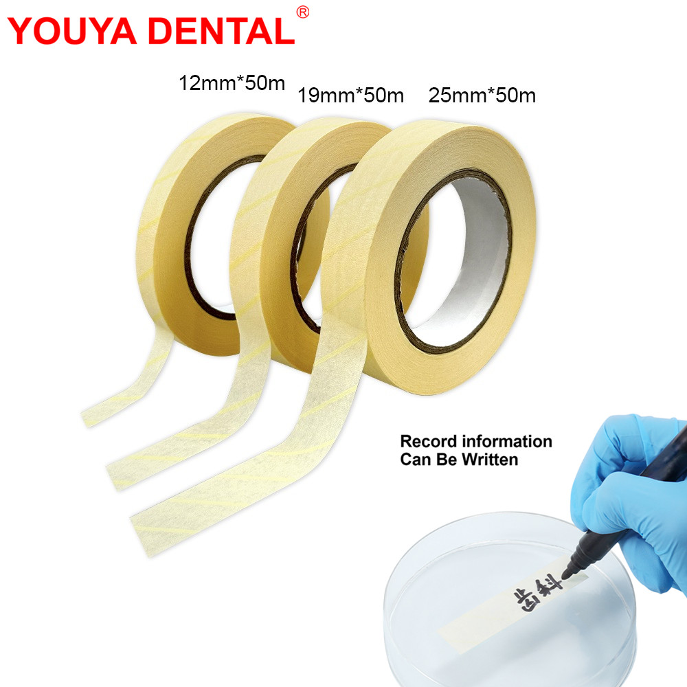 Autoclave Sterilizer Dental - 50m/Roll Autoclave Dental Sterilization Indicator Tape