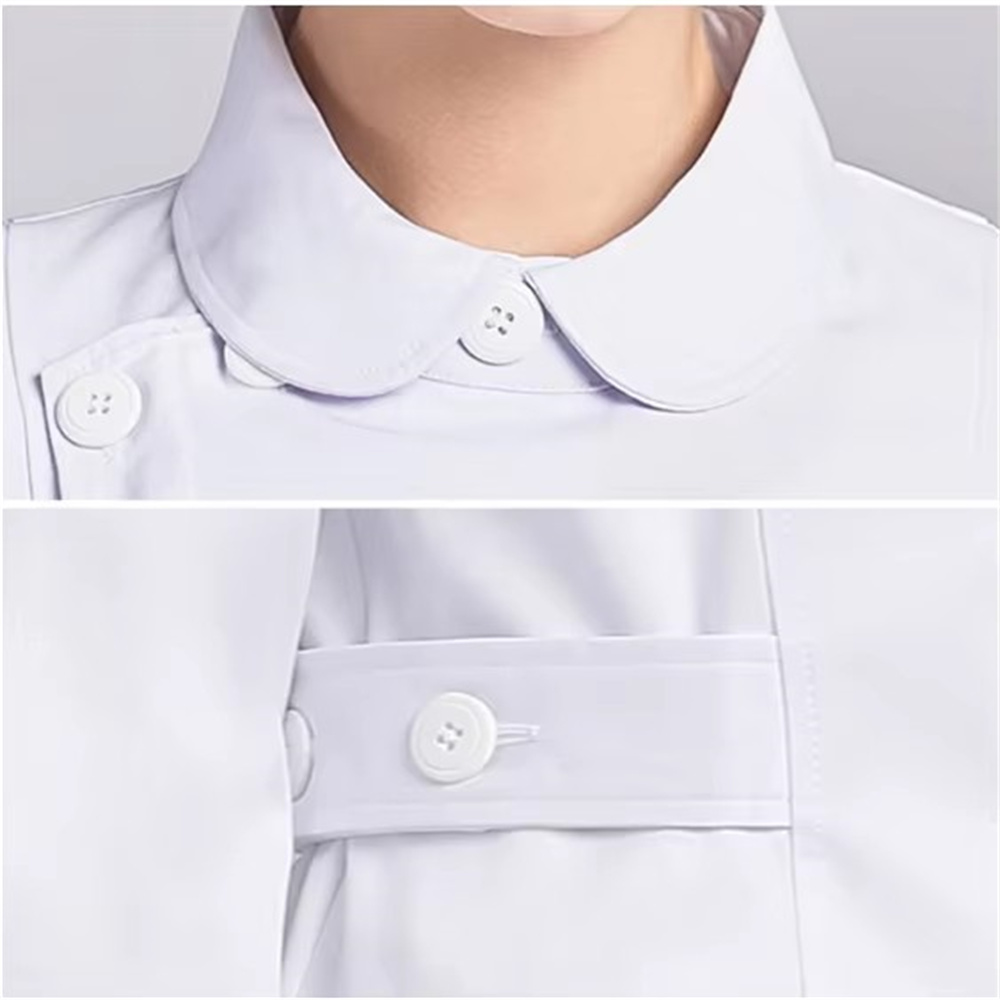 new pure cotton breathable whi - Lab Coat Medical ulasan dan harga