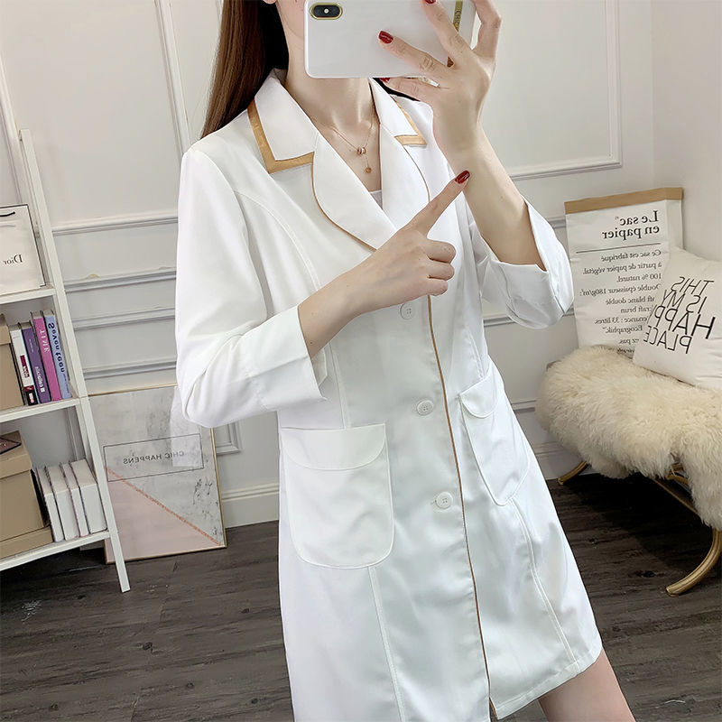 white short beauty uniform dre - Lab Coat Medical ulasan dan harga