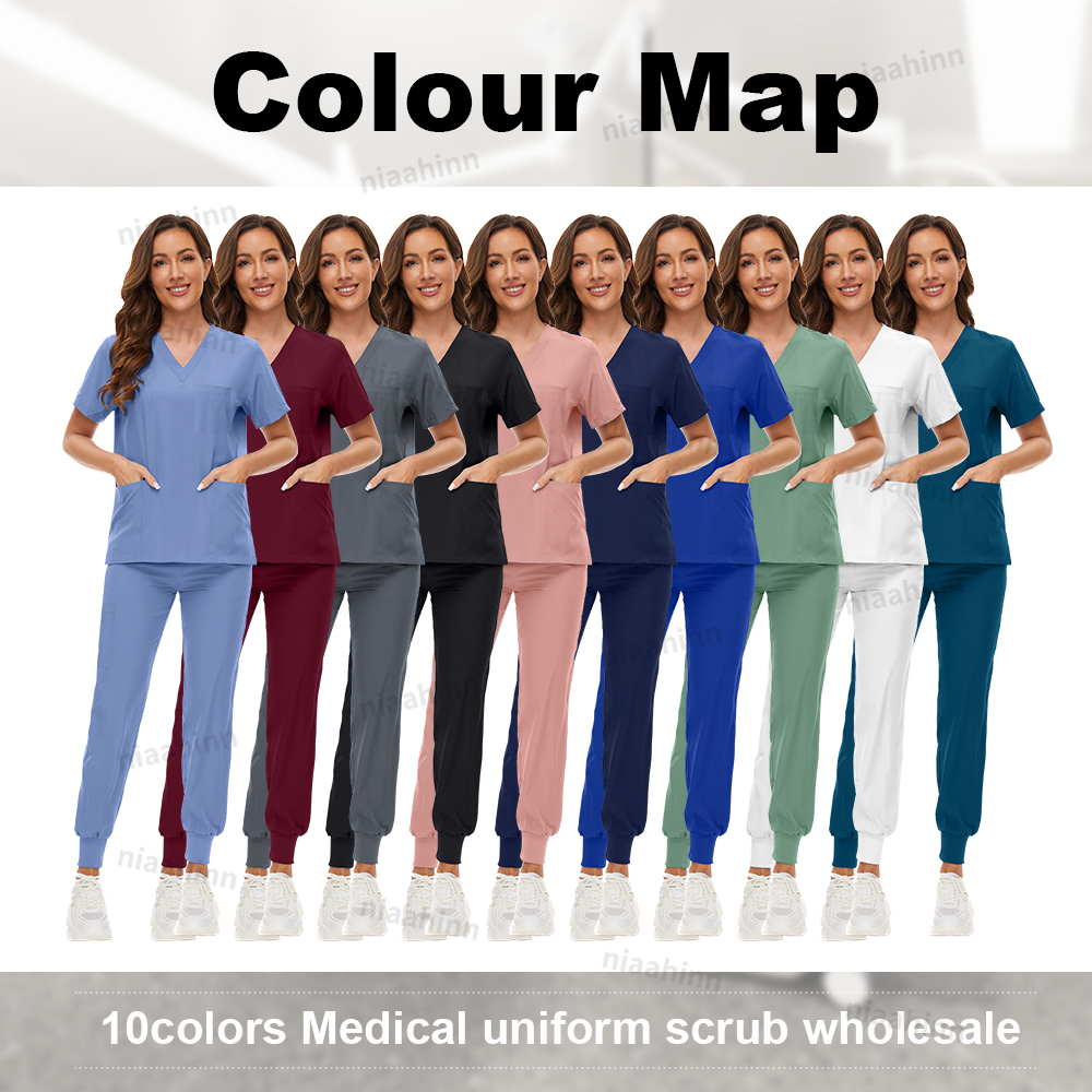 Nurse Scrubs Hospital Uniform  - Lab Coat Medical ulasan dan harga