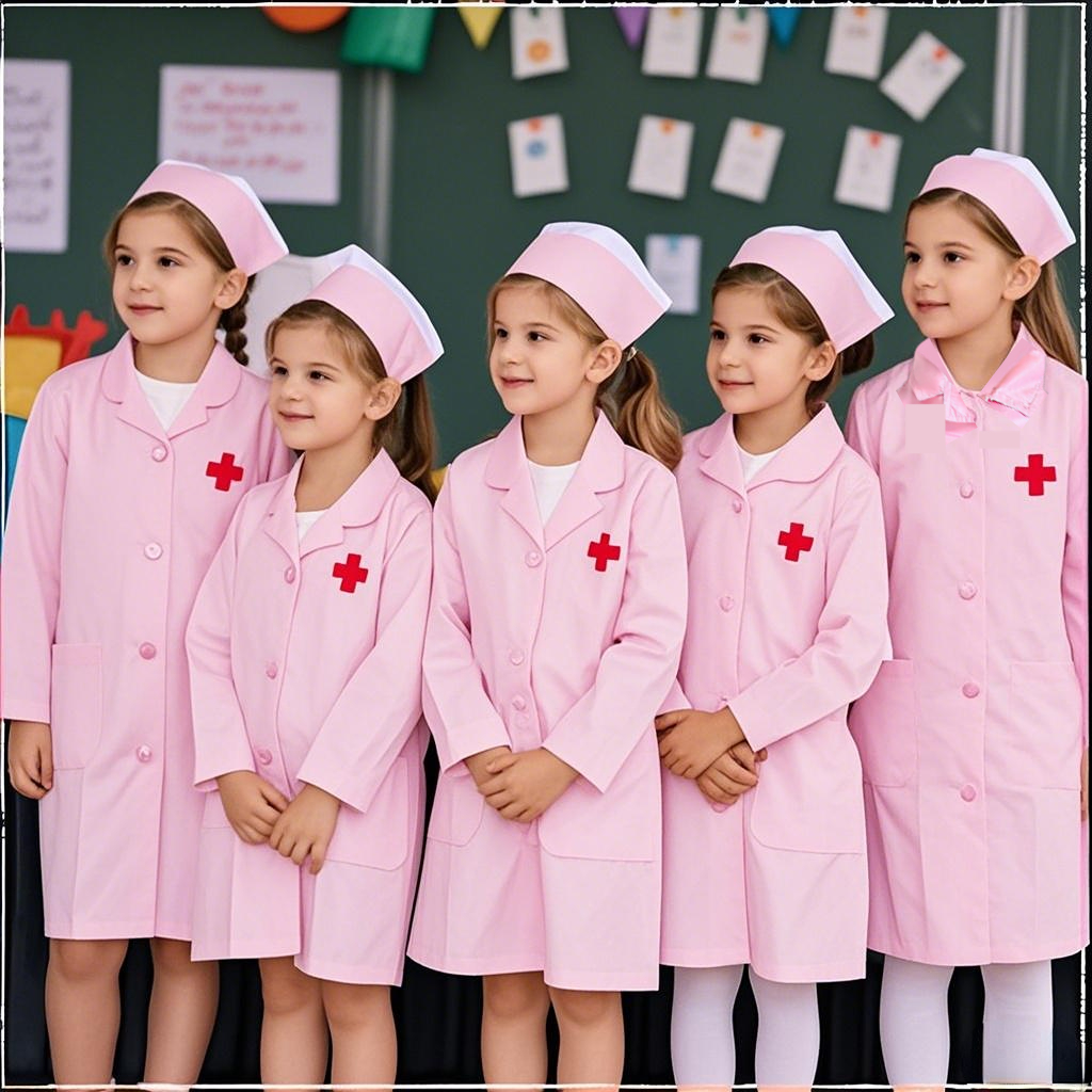 1-24Set Unisex Lab Coat for Ki - Lab Coat Medical ulasan dan harga