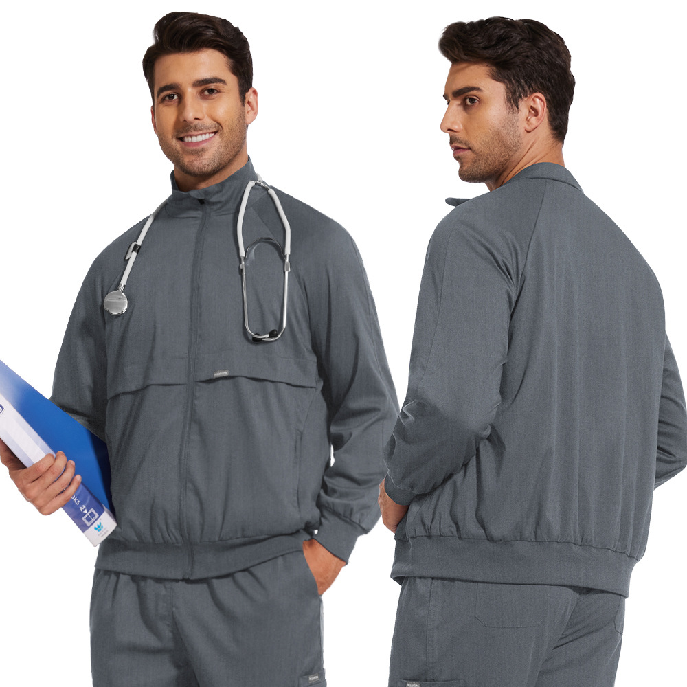 Medical Scrubs Jacket Men Wome - Lab Coat Medical ulasan dan harga