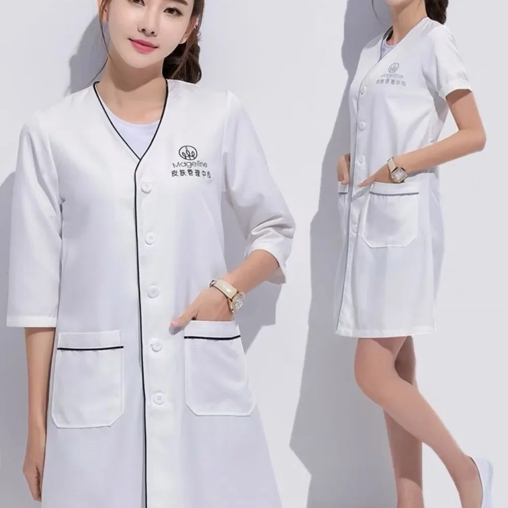 Custom Logo beauty uniform bea - Lab Coat Medical ulasan dan harga