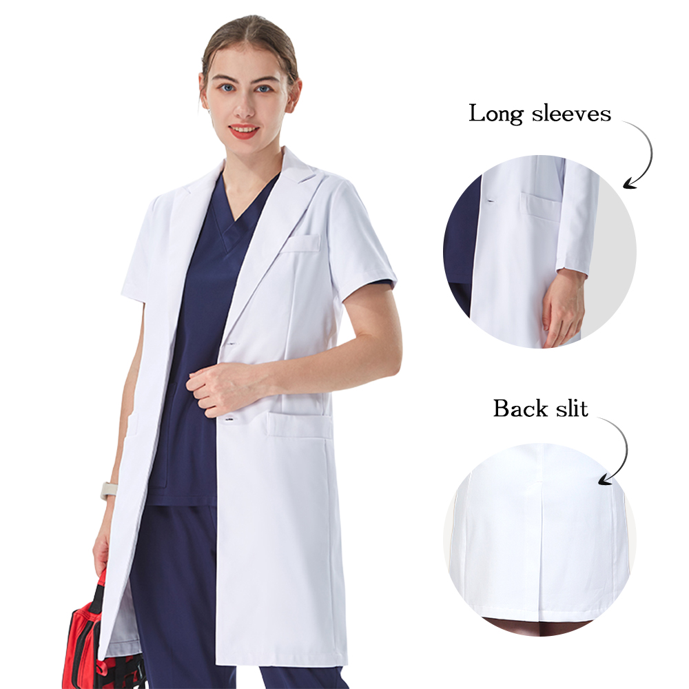 Thoughtful Lapel Collar White  - Lab Coat Medical ulasan dan harga
