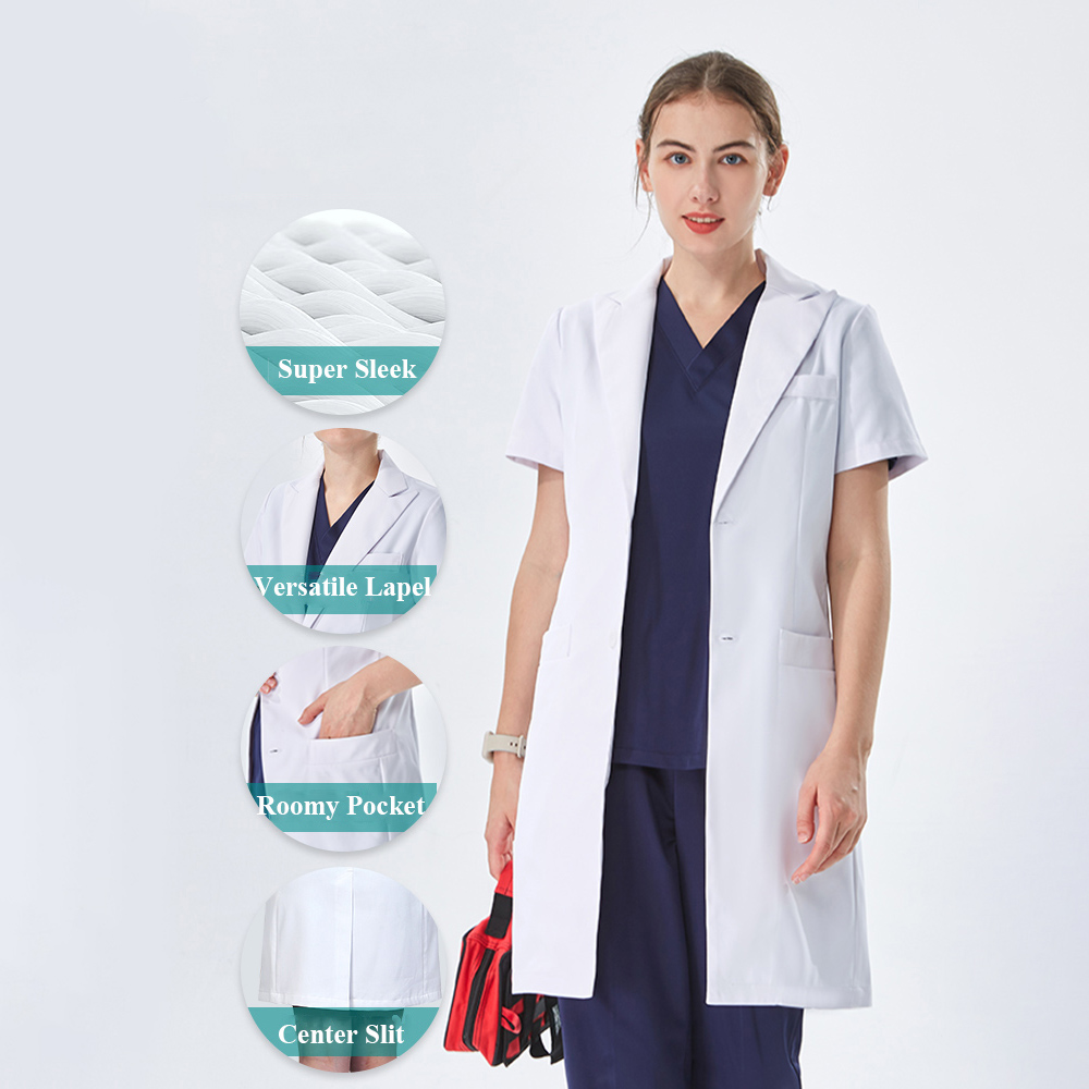 Thoughtful Lapel Collar White  - Lab Coat Medical ulasan dan harga
