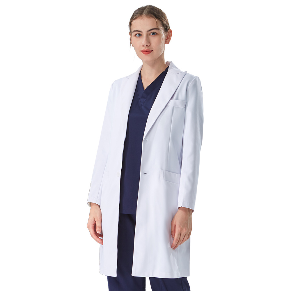 Thoughtful Lapel Collar White  - Lab Coat Medical ulasan dan harga