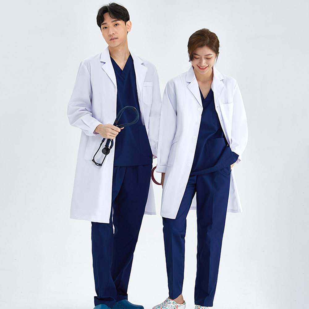 Unisex White Coat Lab Coat Hos - Lab Coat Medical ulasan dan harga