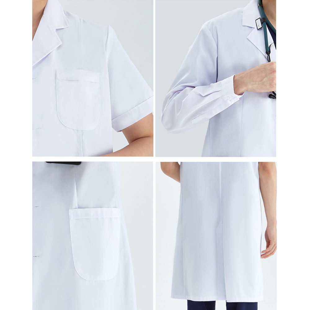 Unisex White Coat Lab Coat Hos - Lab Coat Medical ulasan dan harga